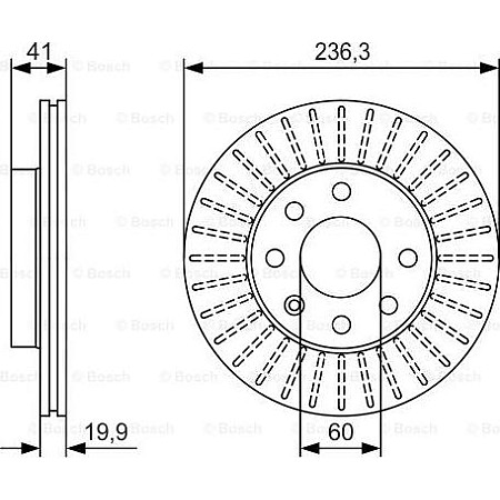 Disc frana OPEL CORSA B (S93), Hatchback Van, 08.1994 - 12.2001 BOSCH 0 986 479 S98