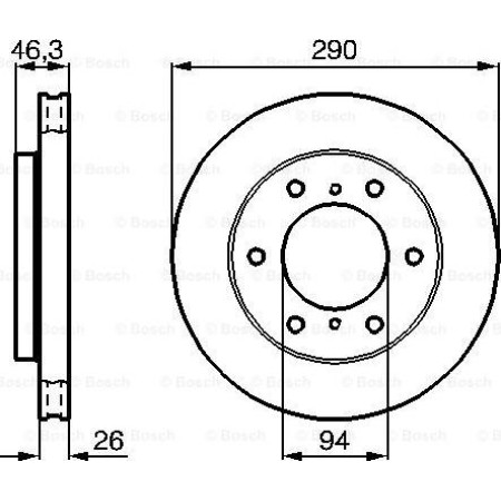 Disc frana MITSUBISHI PAJERO PININ (H6_W, H7_W), Crossover, 03.1999 - 06.2007 BOSCH 0 986 478 990
