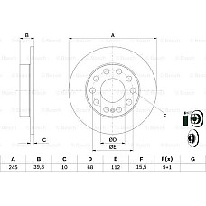 Disc frana AUDI 80 V (8C2, B4), Sedan, 09.1991 - 07.1995 BOSCH 0 986 478 986