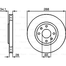 Disc frana CITROEN C5 II Break (RE_), Turism, 09.2004 - BOSCH 0 986 478 980