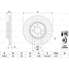 Disc frana RENAULT MEGANE II (BM0/1_, CM0/1_), Hatchback, 07.2001 - 10.2012 BOSCH 0 986 478 590