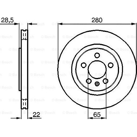 Disc frana VW CORRADO (53I), Compartiment, 08.1987 - 12.1995 BOSCH 0 986 478 542