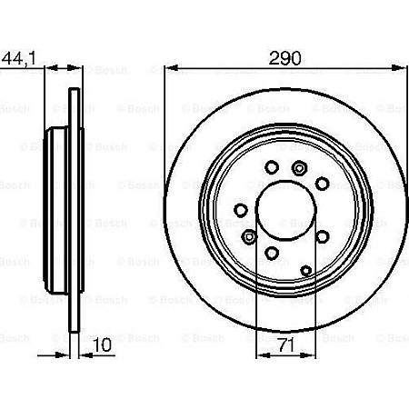 Disc frana PEUGEOT 605 (6B), Sedan, 06.1989 - 09.1999 BOSCH 0 986 478 556