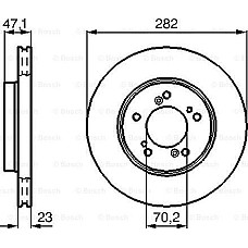 Disc frana HONDA INTEGRA (DC2, DC4), Compartiment, 07.1993 - 11.2001 BOSCH 0 986 478 667