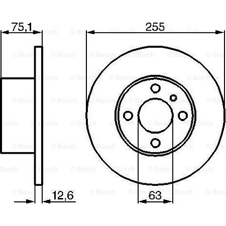 Disc frana BMW 3 (E21), Sedan, 06.1975 - 03.1984 BOSCH 0 986 478 032