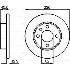 Disc frana SKODA FELICIA I (6U5), Turism, 07.1995 - 03.1998 BOSCH 0 986 478 859