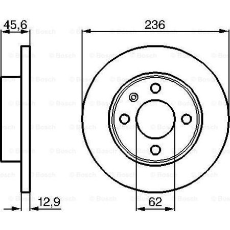 Disc frana SKODA FELICIA I (6U5), Turism, 07.1995 - 03.1998 BOSCH 0 986 478 859