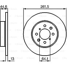 Disc frana HONDA CRX II (ED, EE), Compartiment, 10.1987 - 02.1992 BOSCH 0 986 478 889