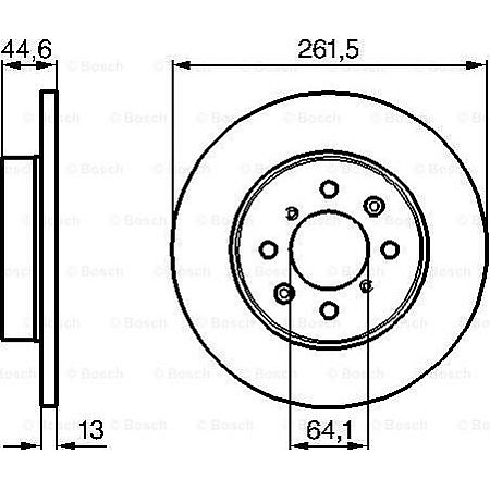 Disc frana HONDA CRX II (ED, EE), Compartiment, 10.1987 - 02.1992 BOSCH 0 986 478 889