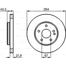 Disc frana MERCEDES-BENZ E-CLASS T-Model (S124), Turism, 06.1993 - 06.1996 BOSCH 0 986 478 301
