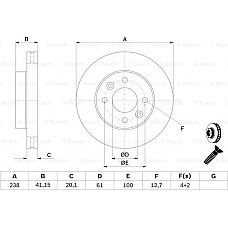 Disc frana RENAULT 19 I Chamade (L53_), Sedan, 01.1988 - 12.1992 BOSCH 0 986 478 276