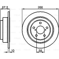 Disc frana SUBARU IMPREZA (GFC), Compartiment, 01.1993 - 12.2000 BOSCH 0 986 478 799