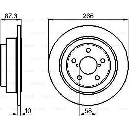 Disc frana SUBARU IMPREZA (GFC), Compartiment, 01.1993 - 12.2000 BOSCH 0 986 478 799