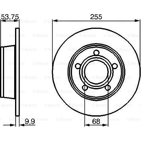 Disc frana AUDI A6 Avant (4B5, C5), Turism, 11.1997 - 01.2005 BOSCH 0 986 478 704