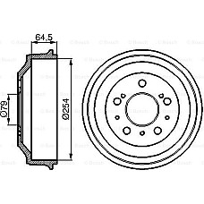 Tambur frana PEUGEOT BOXER (Y), Autobuz, 09.2005 - BOSCH 0 986 477 098