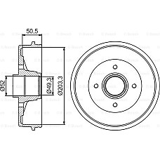 Tambur frana RENAULT CLIO II (SB0/1/2_), Hatchback Van, 09.1998 - BOSCH 0 986 477 210