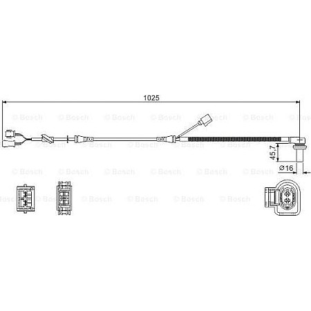 Senzor ABS AUDI A4 (8D2, B5), Sedan, 11.1994 - 12.2001 BOSCH 0 986 594 002