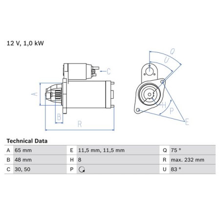 Electromotor 12V 1kW se potriveste. SUBARU FORESTER IMPREZA LEGACY I LEGACY II LEGACY III LEGACY IV OUTBACK 1.5-2.5 08.91- SUBARU LEGACY I (BC, BJF), Turism, 01.1989 - 08.1994 BOSCH 0 986 023 470