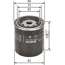 Filtru ulei se potriveste. LAND ROVER 110-127 88-109 MK III 90 I DEFENDER DISCOVERY I DISCOVERY II RANGE ROVER I RANGE ROVER II TOYOTA CROWN VI (_S1_), Turism, 09.1980 - 09.1983 BOSCH 0 451 104 014