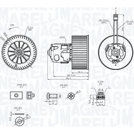 Ventilator. habitaclu Suflanta de aer BMW 5 F10 5 F11 ROLLS-ROYCE GHOST I 1.6-6.6 03.10-03.20 BMW 6 - III (F13), Compartiment, 07.2011 - 10.2017 Magneti Marelli 069412365010