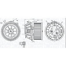 Ventilator. habitaclu Suflanta de aer CITROEN C2 C2 ENTERPRISE C3 I C3 PLURIEL XSARA PICASSO PEUGEOT 1007 206 1.1 CITROEN C3 Pluriel (HB_), Sabrioleta, 05.2003 - Magneti Marelli 069412240010
