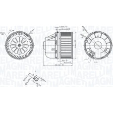 Ventilator. habitaclu Air blower fits. FORD C-MAX II FOCUS III FOCUS III-KOMBI FOCUS IV GRAND C-MAX KUGA II TOURNEO CONNECT V408 Magneti Marelli 069412729010