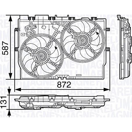 Ventilator. radiator Ventilator radiator se potriveste. FIAT DUCATO 2.2D-2.3D-3.0D 07.06- FIAT DUCATO (244_), Autobuz, 04.2002 - Magneti Marelli 069422584010