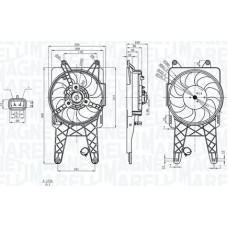 Ventilator. radiator Ventilator radiator se potriveste. FIAT SEICENTO - 600 1.1 01.98-01.10 FIAT SEICENTO / 600 (187_), Hatchback, 11.1997 - 01.2010 Magneti Marelli 069422818010