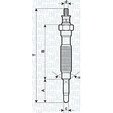 Bujie incandescenta Glow plug HYUNDAI GALLOPER I MITSUBISHI COLT II COLT III GALANT IV L 300 - DELICA II L 300 III L200 LA MITSUBISHI L 300 / DELICA II (LO3_P/G, L0_2P), Autobuz, 05.1980 - 02.1987 Magneti Marelli 062900072304