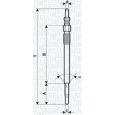 Bujie incandescenta Glow plug VOLVO C30 S40 II S80 II V50 V70 III CITROEN BERLINGO BERLINGO MULTISPACE BERLINGO-MINIVAN C1 CITROEN JUMPY (X*****), Van, 01.2007 - Magneti Marelli 062900048304