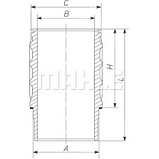 Camasa piston inner diameter. 127mm length. 271mm flange diameter. 151mm SCANIA 4 4 BUS K BUS N BUS OMNIE SCANIA F - series, Autobuz, 01.1991 - 04.2000 MAHLE 061 WN 26 00