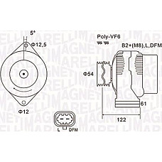 Alternator 14V 140A OPEL ASTRA H ASTRA H GTC SIGNUM VECTRA C VECTRA C GTS ZAFIRA B SAAB 9-3 9-3X 1.9D 04.04-04.15 OPEL VECTRA C (Z02), Turism, 10.2003 - 01.2009 Magneti Marelli 063731994010