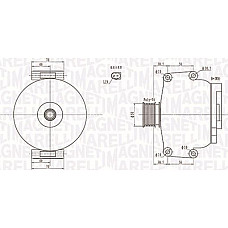 Alternator 12V 150A MERCEDES C C204 C CL203 C W203 C W204 C T-MODEL S203 C T-MODEL S204 CLC CL203 CLK A209 CLK C2 MERCEDES-BENZ C-CLASS (C204), Compartiment, 01.2011 - Magneti Marelli 063731908010