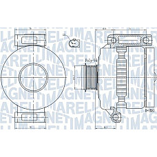 Alternator 14V 150A FORD GALAXY II MONDEO IV S-MAX 2.0-2.0ALK-2.0LPG 05.06-06.15 FORD MONDEO IV Turnier (BA7), Turism, 03.2007 - 01.2015 Magneti Marelli 063731923010