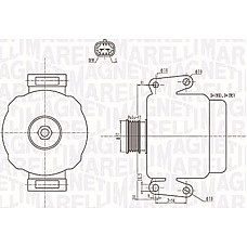 Alternator 12V 120A CHEVROLET ASTRA VECTRA OPEL ASTRA G SIGNUM SPEEDSTER VECTRA B VECTRA C VECTRA C GTS ZAFIRA A OPEL VECTRA C (Z02), Turism, 10.2003 - 01.2009 Magneti Marelli 063731592010