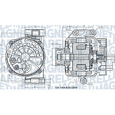 Alternator 12V 105A FIAT 500 500 C DOBLO CARGO FIORINO-MINIVAN LINEA PUNTO PUNTO EVO QUBO LANCIA YPSILON 1.3D 06. FIAT QUBO (225_), Dubita, 02.2008 - Magneti Marelli 063731585210