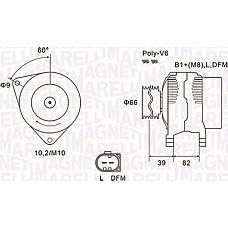 Alternator 14V 120A AUDI A4 B5 A4 B6 A4 B7 A6 C5 A8 D2 A8 D3 A8 D4 ALLROAD C5 SKODA SUPERB I VW PASSAT B5 PASSAT AUDI A4 (8H7, B6, 8HE, B7), Sabrioleta, 01.2002 - 12.2009 Magneti Marelli 063731588010