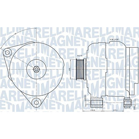 Alternator 14V 120A OPEL ASTRA G ASTRA H ASTRA H CLASSIC COMBO TOUR COMBO-MINIVAN CORSA C MERIVA A TIGRA RENAULT OPEL ASTRA H (A04), Hatchback, 01.2004 - 05.2014 Magneti Marelli 063731658010
