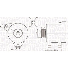 Alternator 12V 80A TOYOTA AVENSIS COROLLA COROLLA VERSO WISH 1.4-1.6-1.8 10.99-08.19 TOYOTA AVENSIS I (_T22_), Liftback, 09.1997 - 02.2003 Magneti Marelli 063731605010