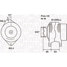 Alternator 14V 100A VOLVO 850 960 960 II S40 I S90 I V40 V70 I V90 I RENAULT LAGUNA I SAFRANE II 1.6-2.9 08.90-12 VOLVO V70 I (875, 876), Turism, 12.1995 - 12.2000 Magneti Marelli 063731088010