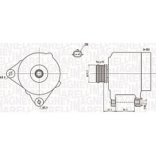 Alternator 12V 120A RENAULT CLIO II CLIO III FLUENCE GRAND SCENIC III KANGOO EXPRESS KANGOO II LAGUNA MEGANE MEGA RENAULT GRAND SCENIC III (JZ0/1_), Dubita, 02.2009 - Magneti Marelli 063731860010