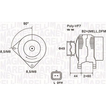 Alternator 14V 150A NISSAN INTERSTAR OPEL MOVANO RENAULT LAGUNA II MASTER II TRAFIC II 1.9D-2.5D 10.01- VAUXHALL VIVARO A (X83), Autobuz, 08.2001 - 07.2014 Magneti Marelli 063731877010