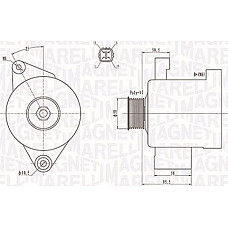 Alternator 12V 80A TOYOTA DYNA HIACE IV HIACE V HILUX VI HILUX VII LAND CRUISER 90 LAND CRUISER PRADO 2.5D-3.0D 0 TOYOTA HILUX VII (_N1_, _N2_, _N3_), Ridica, 08.2004 - Magneti Marelli 063731796010