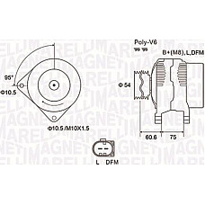 Alternator 12V 150A BMW 3 E46 X3 E83 X5 E53 LAND ROVER FREELANDER I 2.0D-3.0D 11.00-08.10 BMW 3 Touring IV (E46), Turism, 06.1999 - 07.2005 Magneti Marelli 063731757010