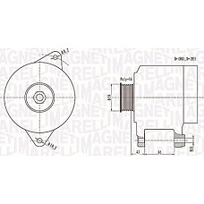 Alternator 12V 95A CITROEN EVASION JUMPER XANTIA XM XSARA ZX FIAT DUCATO ULYSSE LANCIA ZETA PEUGEOT 306 405 II 40 PEUGEOT 306 (7A, 7C, N3, N5), Hatchback, 01.1993 - 10.2003 Magneti Marelli 063738250010