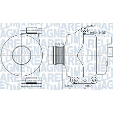 Alternator 14V 120A CITROEN NEMO NEMO-MINIVAN FIAT FIORINO-MINIVAN GRANDE PUNTO PANDA PUNTO PUNTO EVO PEUGEOT BIP FIAT PUNTO EVO (199_), Hatchback Van, 03.2009 - 02.2012 Magneti Marelli 063732132010
