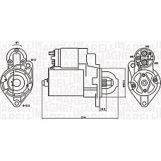 Electromotor 12V 11kW CHEVROLET CAPTIVA EVANDA LACETTI NUBIRA REZZO CITROEN C3 I DAEWOO EVANDA LACETTI LEGAN OPEL SPEEDSTER (E01), Sabrioleta, 06.2000 - 08.2006 Magneti Marelli 063720879010