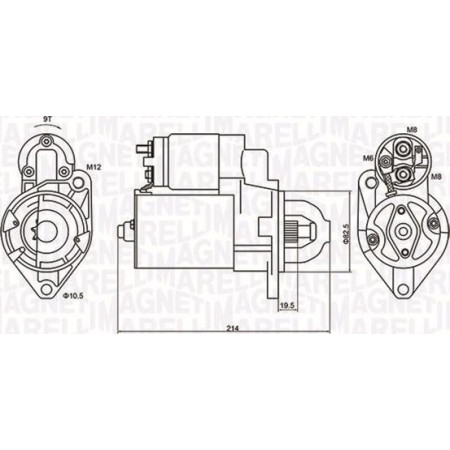 Electromotor 12V 11kW CHEVROLET CAPTIVA EVANDA LACETTI NUBIRA REZZO CITROEN C3 I DAEWOO EVANDA LACETTI LEGAN OPEL SPEEDSTER (E01), Sabrioleta, 06.2000 - 08.2006 Magneti Marelli 063720879010