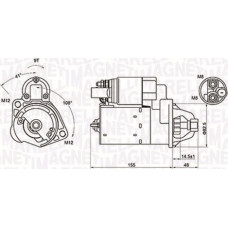 Electromotor 12V 11kW AUDI A4 ALLROAD B8 A4 B5 A4 B6 A4 B7 A4 B8 SEAT EXEO EXEO ST SKODA SUPERB I VW PASSAT AUDI A4 III (8EC, B7), Sedan, 11.2004 - 06.2008 Magneti Marelli 063721394010