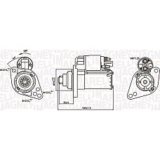 Electromotor 12V 11kW AUDI A1 A3 TT SEAT ALTEA ALTEA XL IBIZA III LEON LEON SC LEON ST TOLEDO III SKODA OCTA SKODA SUPERB III (3V5), Turism, 03.2015 - Magneti Marelli 063721294010
